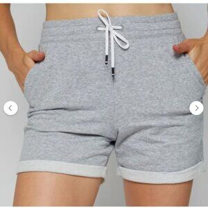 NEW Fourlaps Womens Rush Shorts Gym Athletic French Terry Heather Grey XL